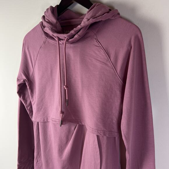 Latched Mama Small Nursing Hoodie Petal Wrap Front Pockets Sweatshirt EUC - Picture 3 of 8